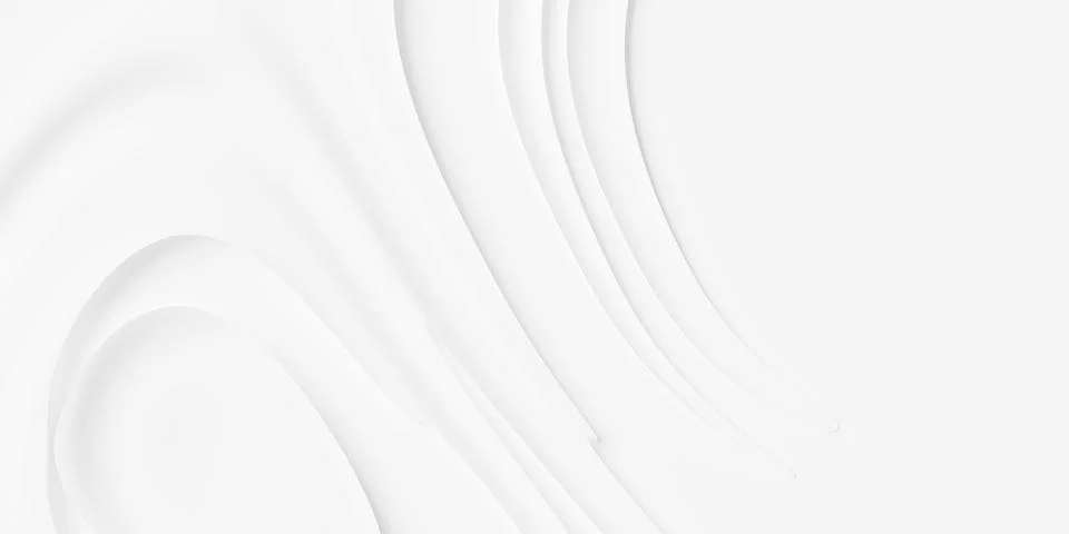 Random offset white fading out organic swoosh and wave shapes geometrical bac Illustrazione stock