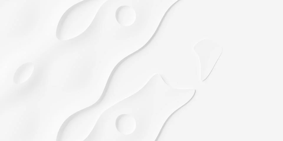 Random offset white fading out organic shapes geometrical background wallpape Stock Illustration