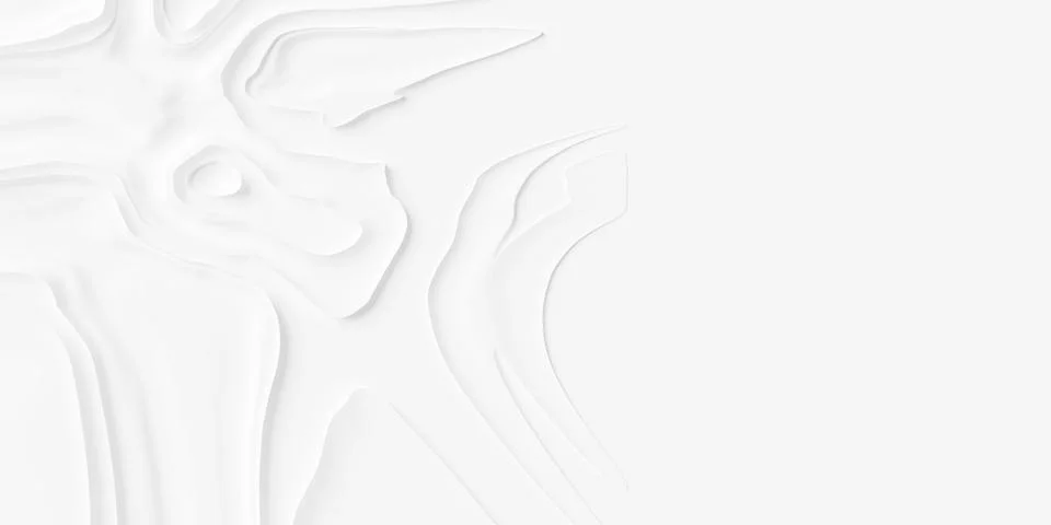 Random offset white fading out organic smear shapes geometrical background wa Illustrazione stock