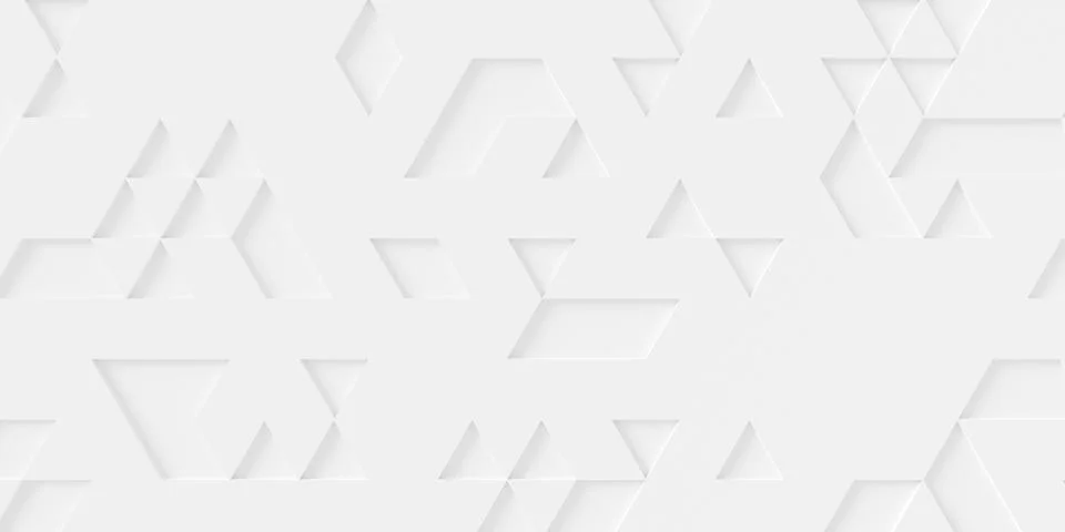 Random offset white triangle geometry background wallpaper banner template wi Stock Illustration