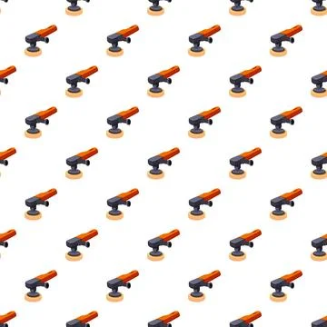 Random orbital polisher seamless pattern for renovation and car detailing Stock Illustration