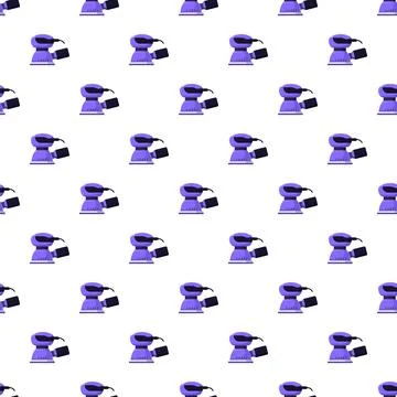 Random orbital sander electric power tool seamless pattern Ilustração Stock