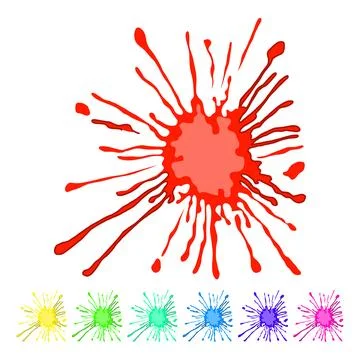 Random paint splatters vector cartoon graphic Stock Illustration