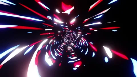 Random Painted neon lights red with white and blue VJ loop0001-0240 Stock Footage 337465867