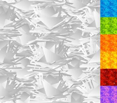 Random pattern. Chaotic, rough texture. Set of 7 colors. Illustrazione stock