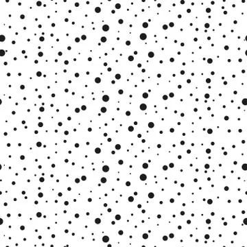 Random pattern of grey polka dots on white, different shades and sizes - vect イラスト素材