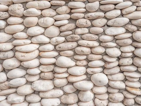Random pattern of white sea stone Stock Photos