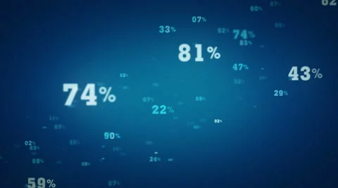 Random Percentages Slide Blue Stock Footage 44684874