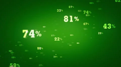 Random Percentages Slide Green Stock-Footage 44685253