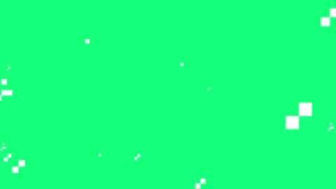 Random Pixel Mosaic Zoom Transition on Green Screen Video stock 335140129