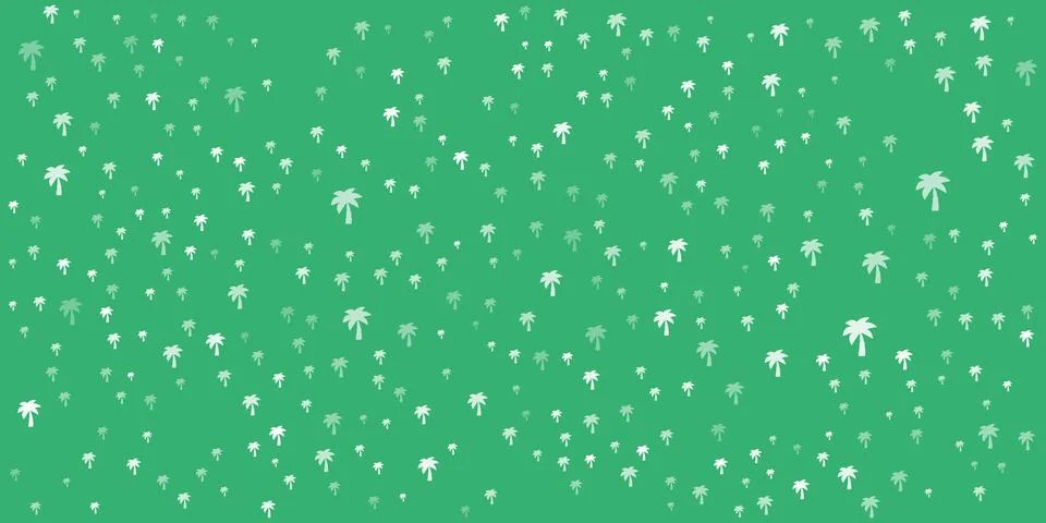 Random Placed Spray of Palm Tree Symbols - Texture, Vector Background, Temp.. Stock Illustration