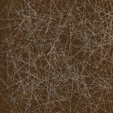 Random pointed lines, abstract irregular pattern. Brown version. Stock Illustration