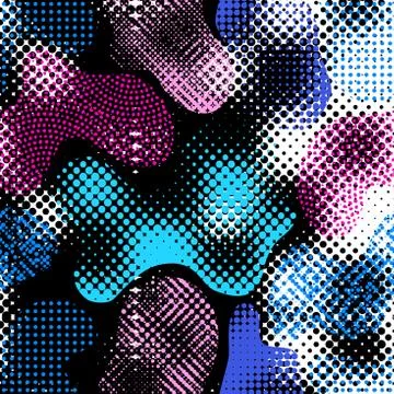 Random polka dot pattern Illustrazione stock