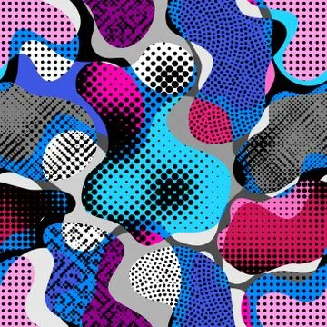 Random polka dot pattern Illustrazione stock