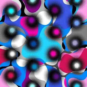 Random polka dot pattern Vector Illustration. Illustrazione stock