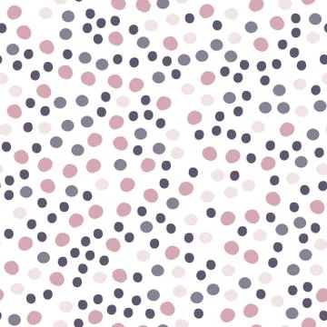 Random polka dot seamless pattern. Abstract funny wallpaper. Stock Illustration