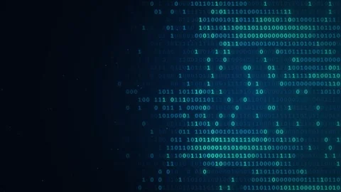 Random programming code blue binary data stream digital background Stock Footage 346708841