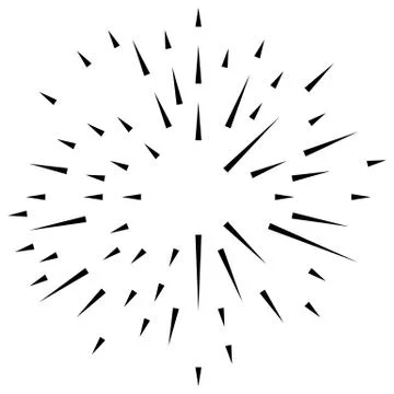 Random radial lines explosion effect. Radiating stripes circular pattern 스톡 일러스트