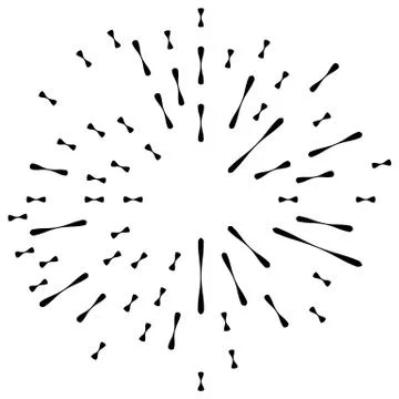 Random radial lines explosion effect. Radiating stripes circular pattern 스톡 일러스트