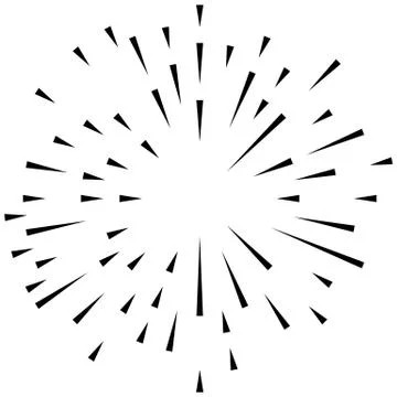 Random radial lines explosion effect. Radiating stripes circular pattern 스톡 일러스트