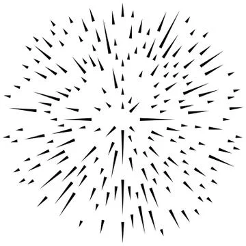 Random radial lines explosion effect. Radiating stripes circular pattern 스톡 일러스트
