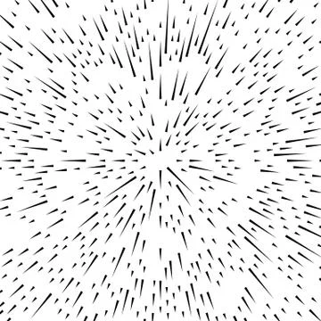 Random radial lines explosion effect. Radiating stripes circular pattern Stockillustratie