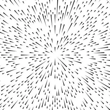 Random radial lines explosion effect. Radiating stripes circular pattern 스톡 일러스트