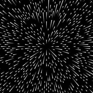 Random radial lines explosion effect. Radiating stripes circular pattern Illustrazione stock