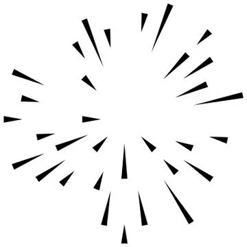 Random radial lines explosion effect. Radiating stripes circular pattern 스톡 일러스트