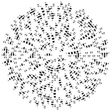 Random radial lines explosion effect. Radiating stripes circular pattern Illustrazione stock