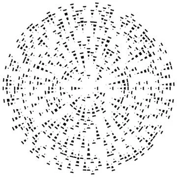 Random radial lines explosion effect. Radiating stripes circular pattern Illustrazione stock