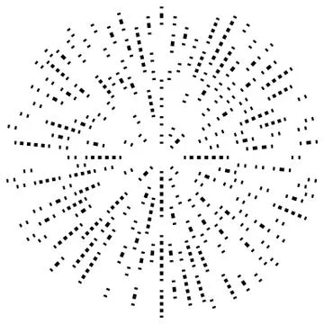 Random radial lines explosion effect. Radiating stripes circular pattern Stock Illustration