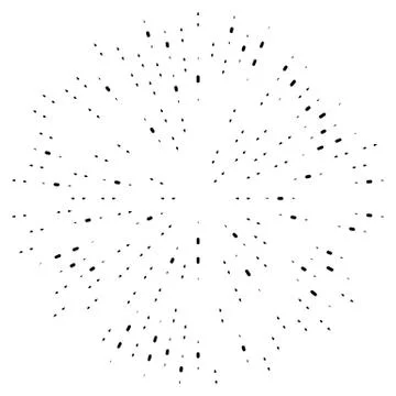 Random radial lines explosion effect. Radiating stripes circular pattern Stock Illustration