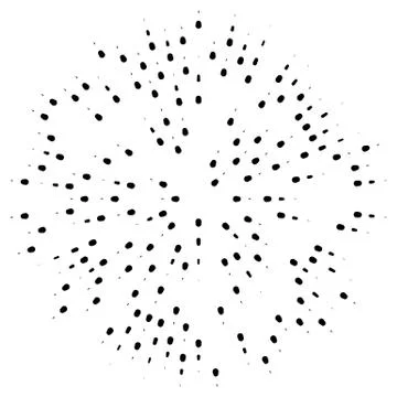 Random radial lines explosion effect. Radiating stripes circular pattern Illustrazione stock