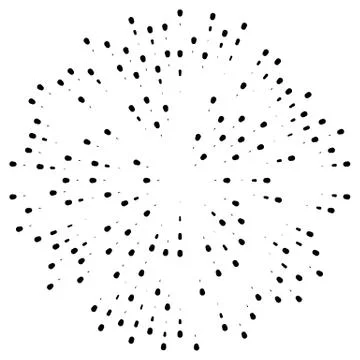 Random radial lines explosion effect. Radiating stripes circular pattern Stock Illustration