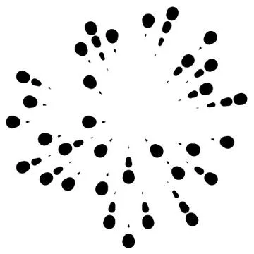 Random radial lines explosion effect. Radiating stripes circular pattern Illustrazione stock