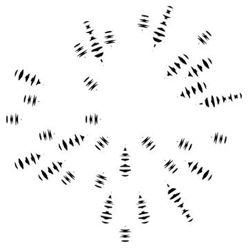 Random radial lines explosion effect. Radiating stripes circular pattern イラスト素材