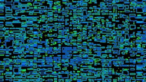 Random Rectangle Block Abstract Corruption Flow Stock Footage 298138216