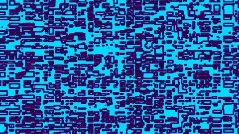 Random Rectangle Block Corrupted Data Flow Stock Footage 298138221