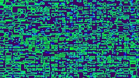 Random Rectangle Block Digital Decay Dynamics Stock Footage 298136317