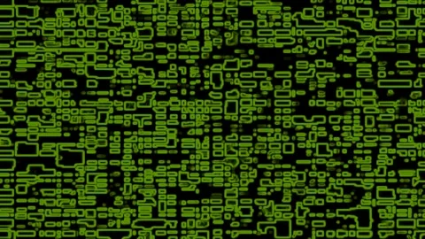 Random Rectangle Block Digital Fragmentation Flow Stock Footage 298129073