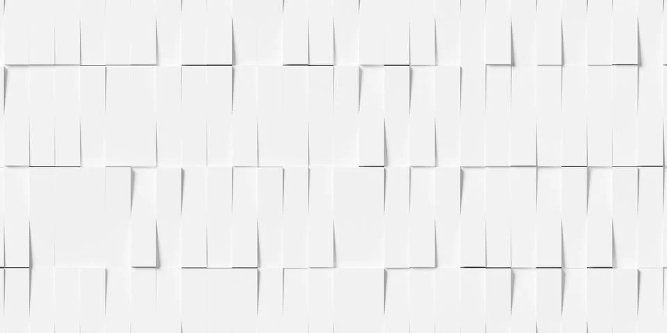Random rotated vertical white rectangle boxes or bricks block background wa.. Stock Illustration
