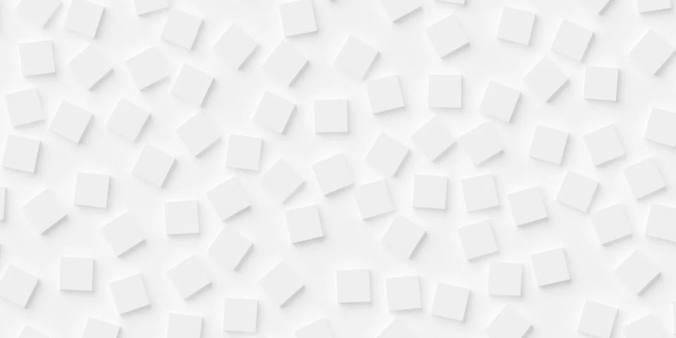 Random rotated white planes background wallpaper banner with copy space, fram Stock Illustration
