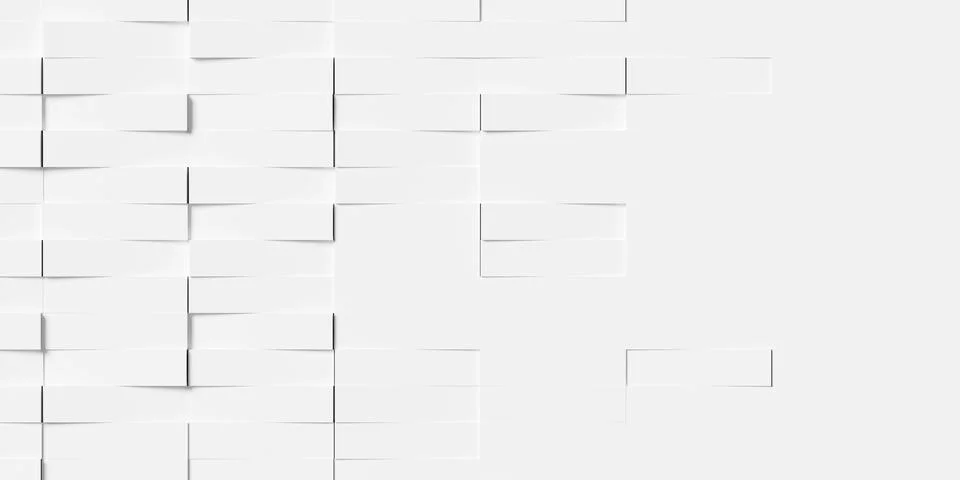 Random rotated white rectangle boxes or bricks block background wallpaper b.. Stock Illustration