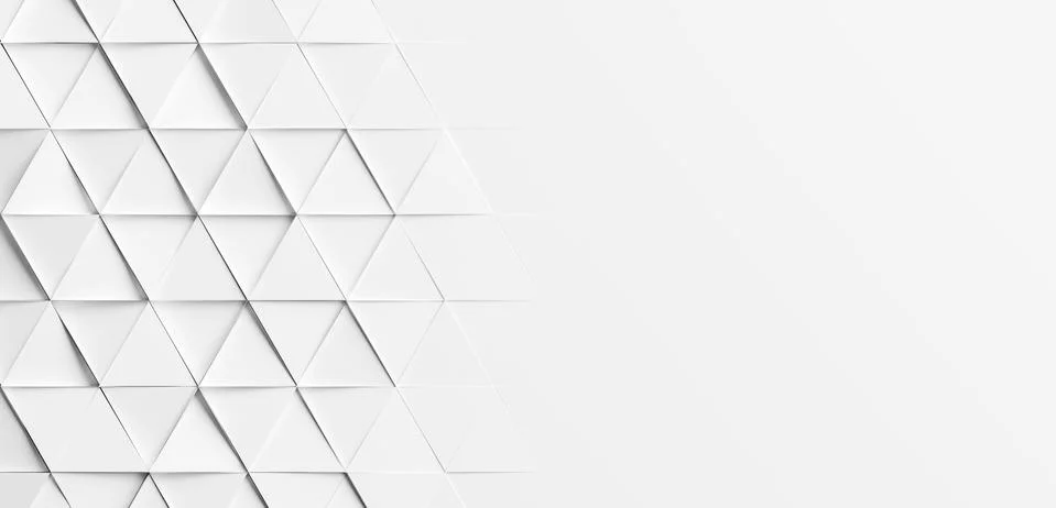 Random rotated white triangles background wallpaper banner with copy space Stock Illustration