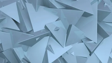 Random rotating metallic pyramids. Seamless, loop Stock Footage 166218821