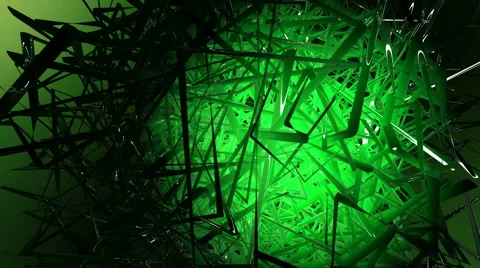 Random Rotations of The Lines Green Stock Footage 64546559