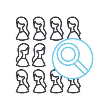 Random sampling line icon, outline symbol, vector illustration, concept sign Stock Illustration