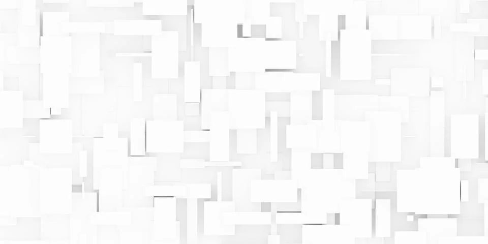 Random scaled white cube boxes block background wallpaper banner 스톡 일러스트