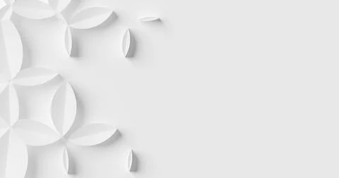 Random scaled white fading out organic leaf shapes geometrical background wal 스톡 일러스트